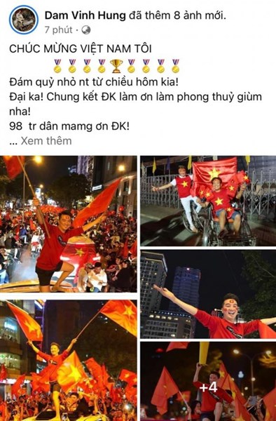 Dàn sao Việt nô nức mừng chiến thắng của đội tuyển U23 Việt Nam: