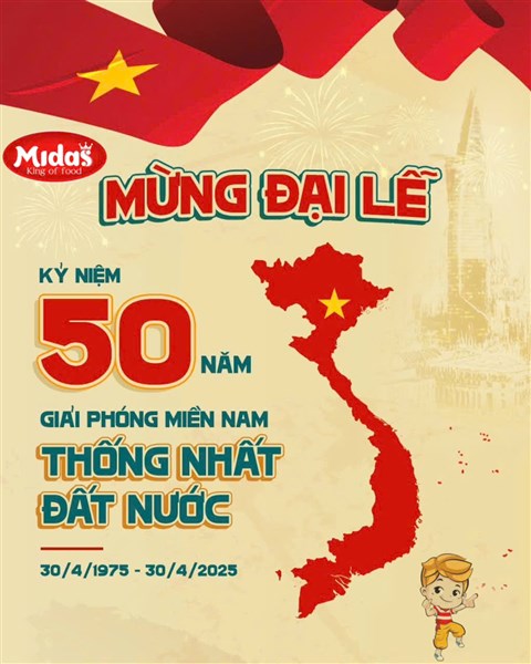 CHÚC MỪNG 50 NĂM GIẢI PHÓNG MIỀN NAM – THỐNG NHẤT ĐẤT NƯỚC (30/4/1975 – 30/4/2025)