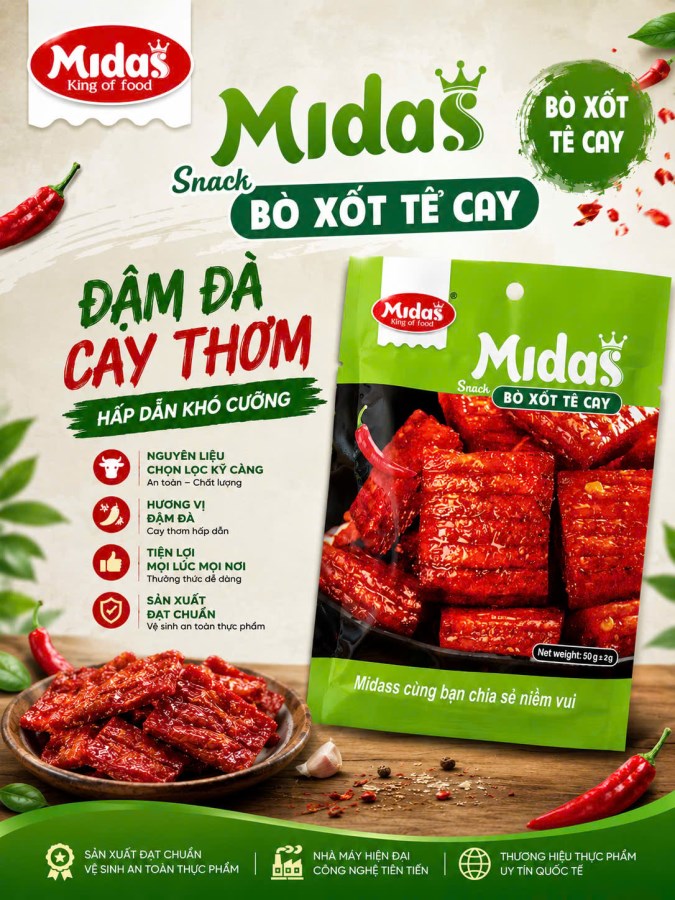 SNACK BÒ XỐT TÊ CAY
