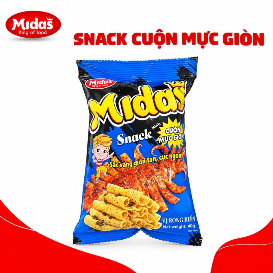 SNACK HÌNH CUỘN MỰC GIÓN